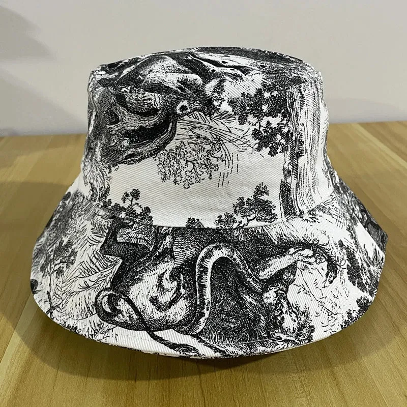Fashion Jungle Print Street Fisherman Hat