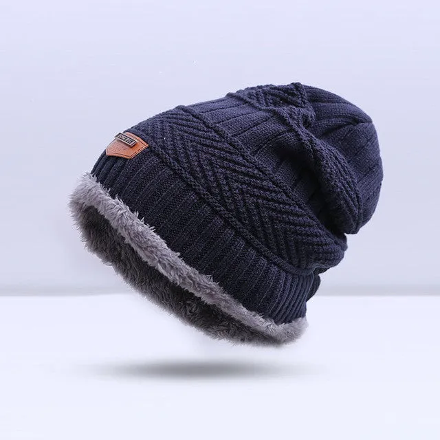 Fashion Knitted Warm Skullies Beanies Winter Hat for Men - 6 Colour