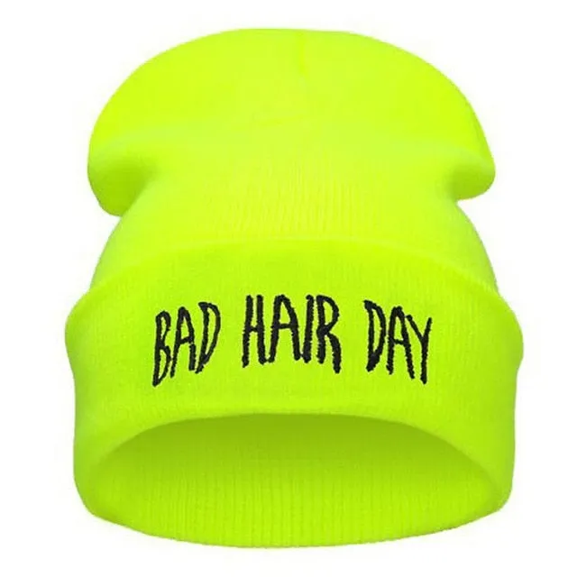 Fashion Skullies Woman Bad Hair Day Hats