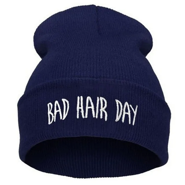 Fashion Skullies Woman Bad Hair Day Hats