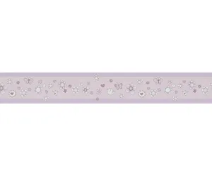 Flowers Birds Violet 0014-09 Wallpaper Border