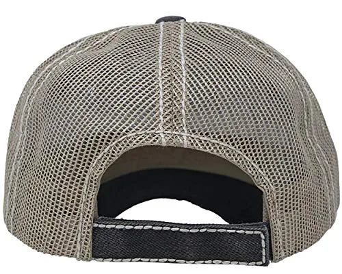 H-212-BPM06 Distressed Baseball Cap - Beach Please Metallic (Black)