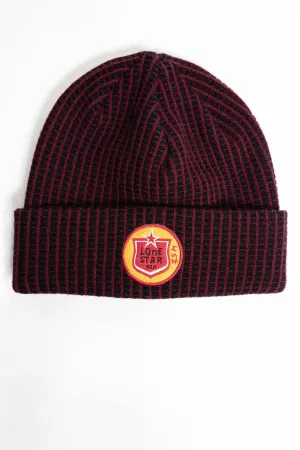 I.S.M. 'Lone Star' Burgundy Cashmere Beanie