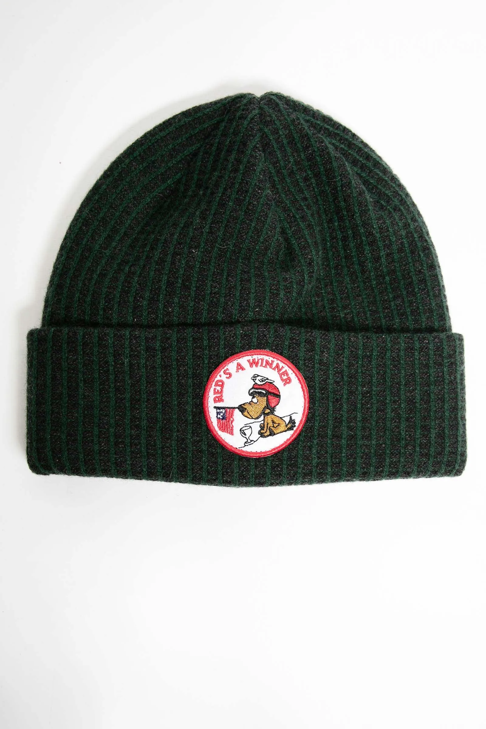 I.S.M. 'Reds A Winner' Green Cashmere Beanie