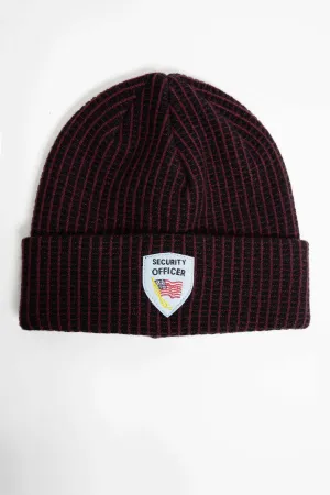 I.S.M. 'Security Officer' Burgundy Cashmere Beanie