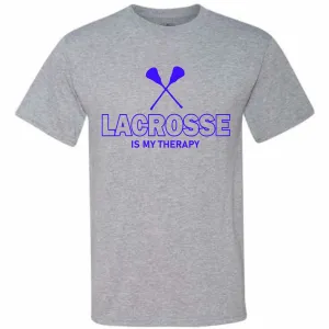 Lacrosse Is My Therapy Blue (CCS DTF Transfer Only)