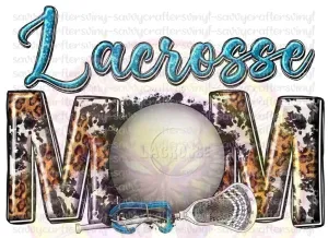 Lacrosse Mom Cow Cheetah Pattern