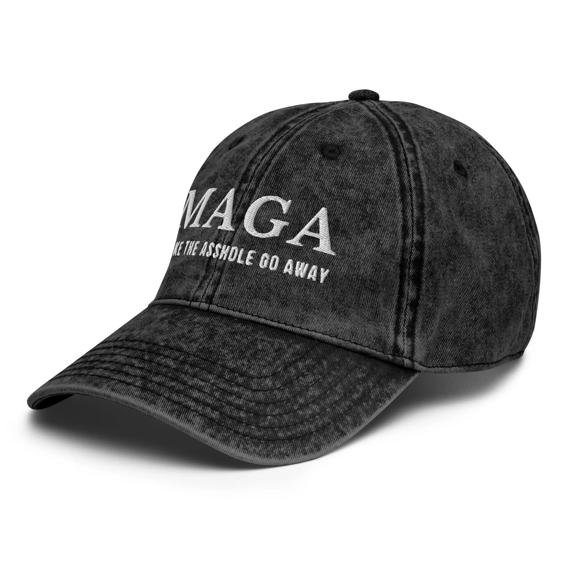 MAGA Make The Asshole Go Away Hat, Anti Trump Vintage Cotton Twill Cap