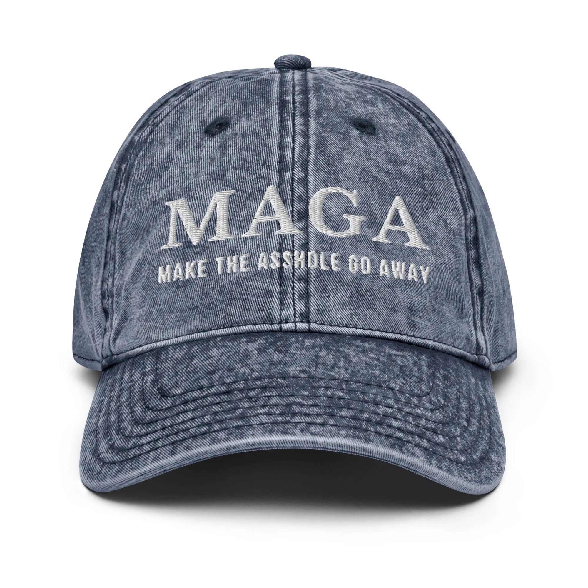 MAGA Make The Asshole Go Away Hat, Anti Trump Vintage Cotton Twill Cap