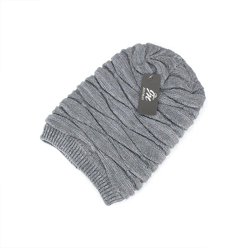 Men's Fashion Knitted Winter Beanies - Black,Grey,Khaki,Navy,Burgundy