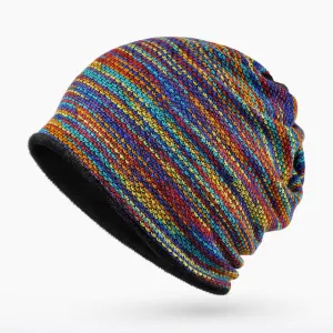 Men's Fashion Winter Beanies/Collar Scarf with Velvet Inside