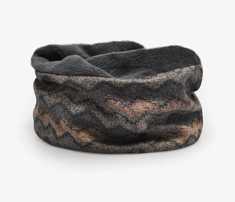 Men's winter Fashion Collar Scarf/Beanie with Velvet Inside - 3 Colors
