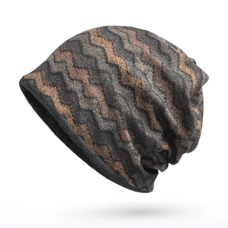 Men's winter Fashion Collar Scarf/Beanie with Velvet Inside - 3 Colors