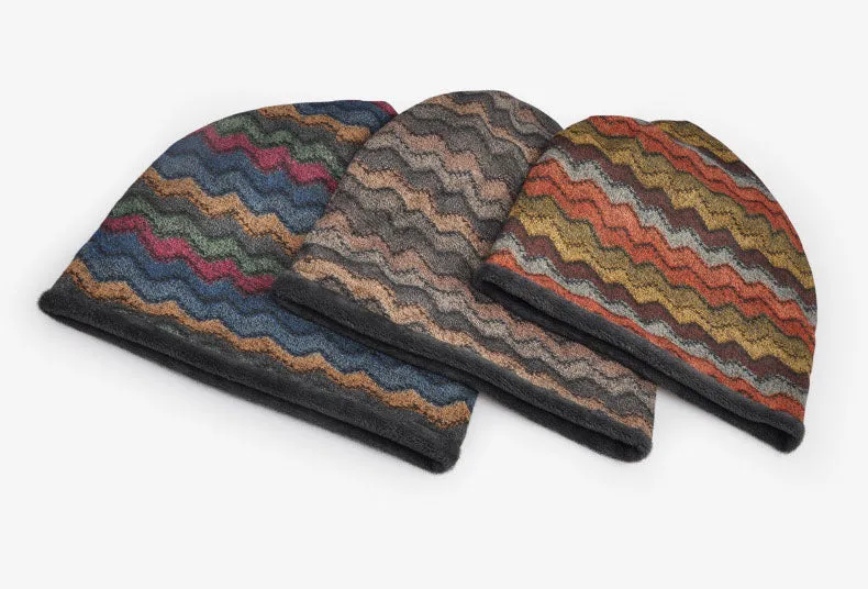 Men's winter Fashion Collar Scarf/Beanie with Velvet Inside - 3 Colors