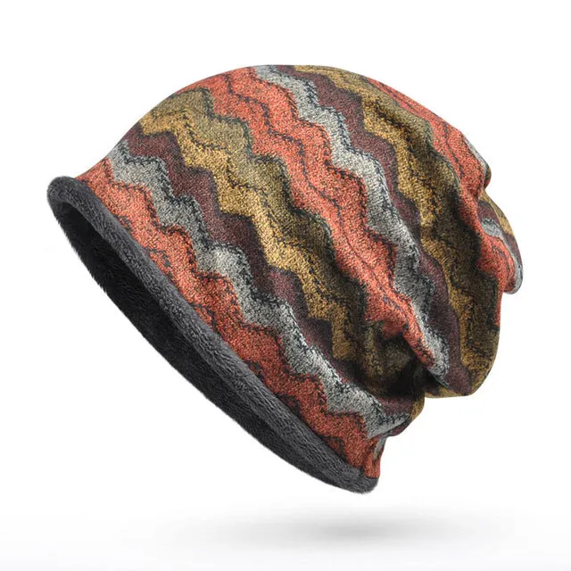 Men's winter Fashion Collar Scarf/Beanie with Velvet Inside - 3 Colors