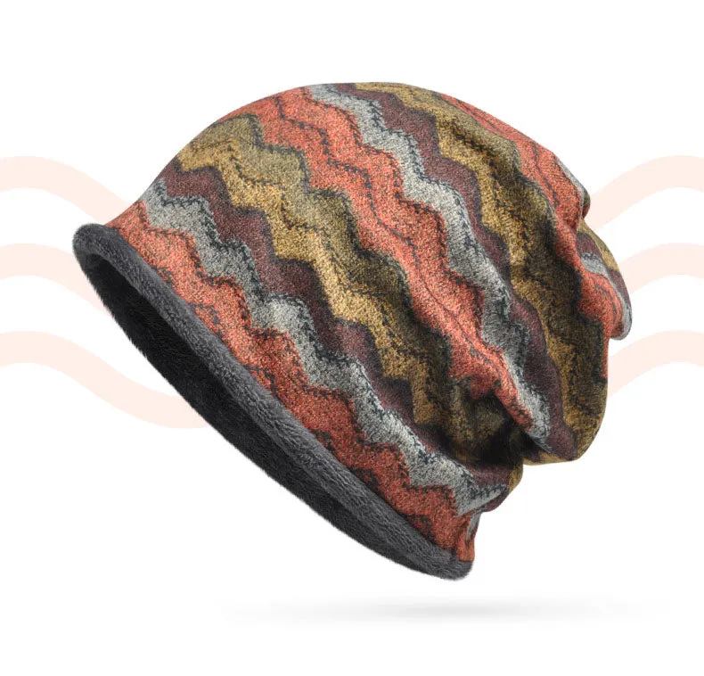 Men's winter Fashion Collar Scarf/Beanie with Velvet Inside - 3 Colors