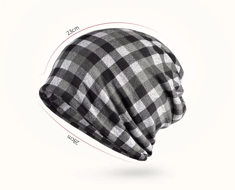 Men's Winter Fashion Multifunction Striped Collar Scarf/Beanie