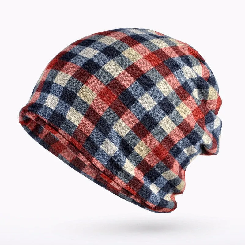 Men's Winter Fashion Multifunction Striped Collar Scarf/Beanie