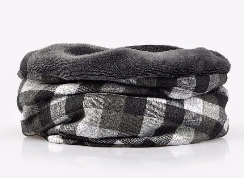 Men's Winter Fashion Multifunction Striped Collar Scarf/Beanie