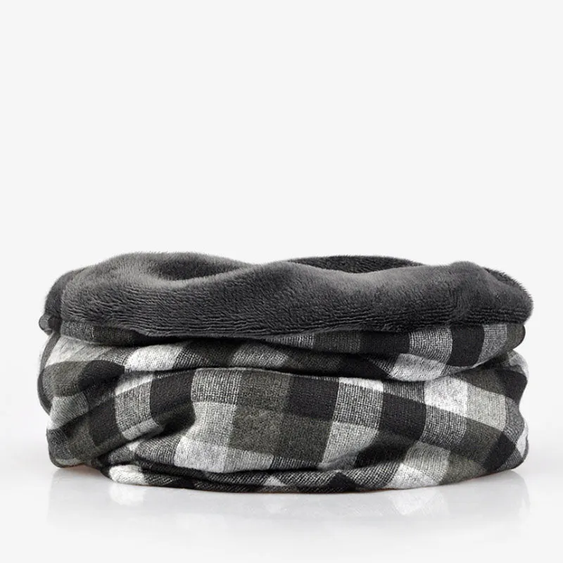 Men's Winter Fashion Multifunction Striped Collar Scarf/Beanie