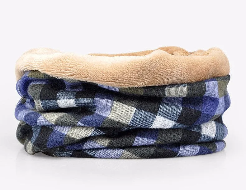 Men's Winter Fashion Multifunction Striped Collar Scarf/Beanie