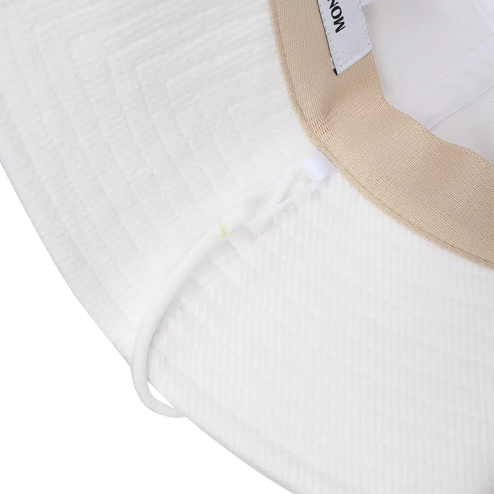 Monday Flow Ponytail Bucket Hat (Corduroy) - White
