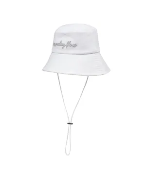 Monday Flow Ponytail Bucket Hat (Corduroy) - White