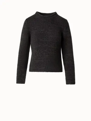 Mouliné Cashmere Wool Round Neck Sweater