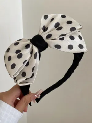 My Prettiest Hairstyle Polka Dot Bow Headband