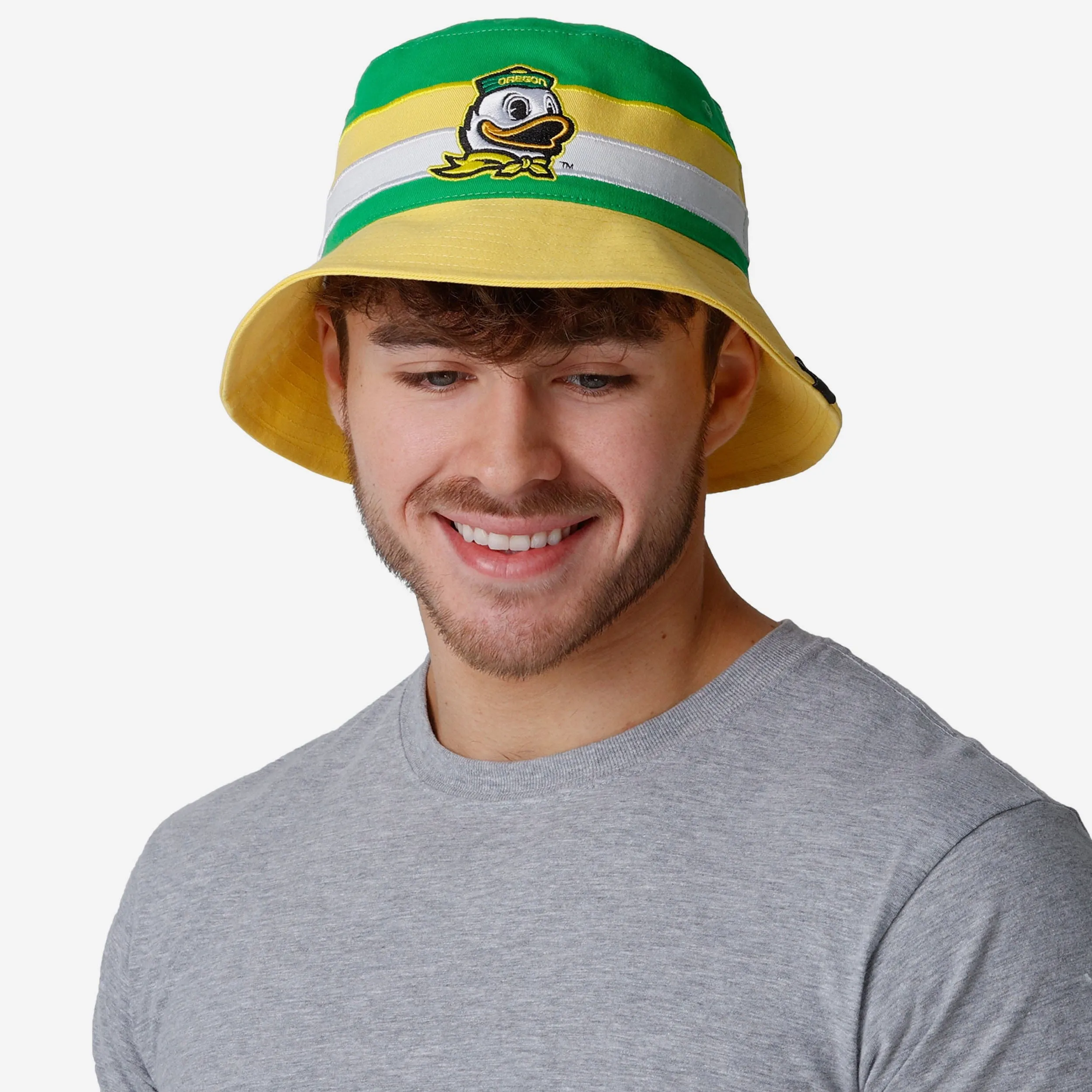 Oregon Ducks Team Stripe Bucket Hat