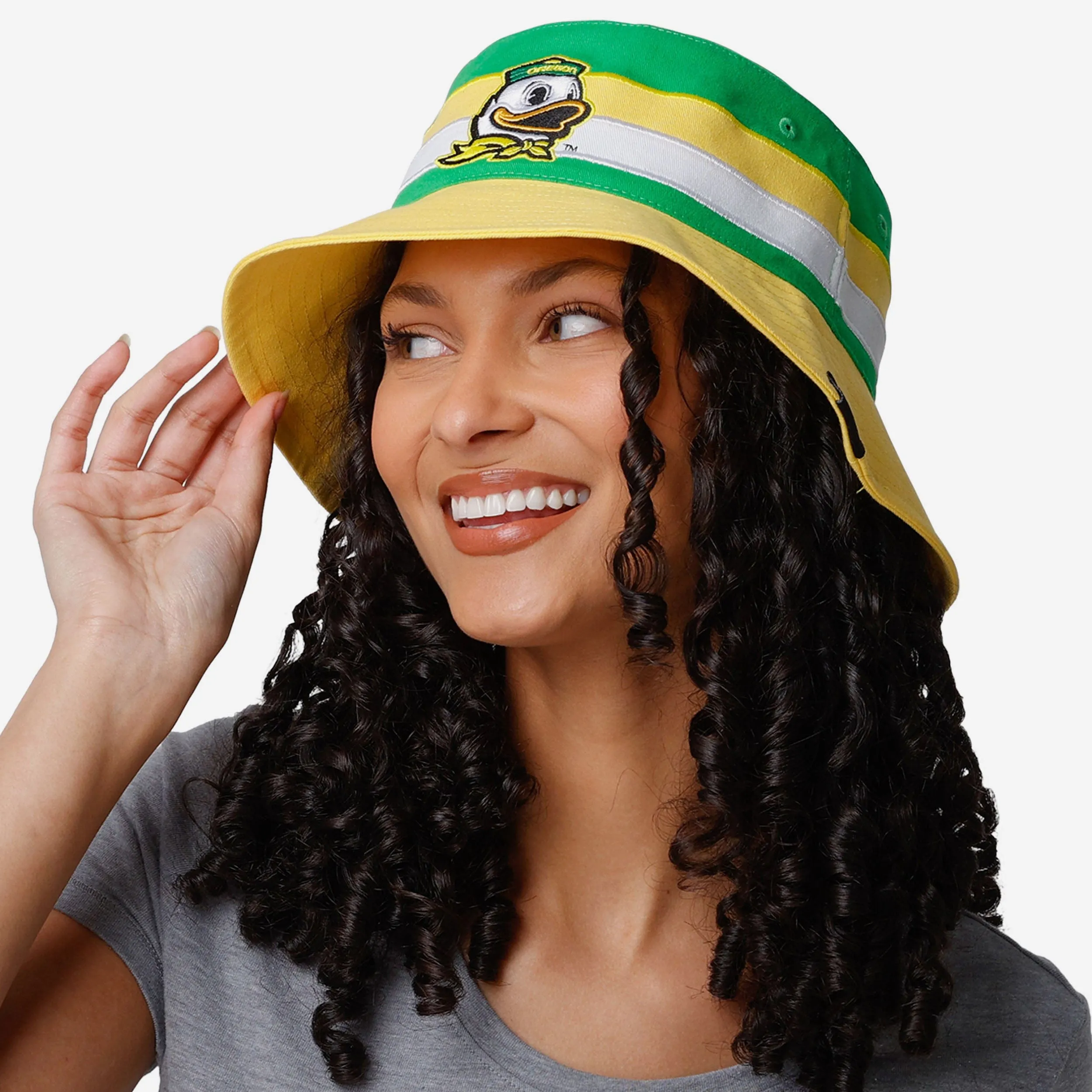 Oregon Ducks Team Stripe Bucket Hat