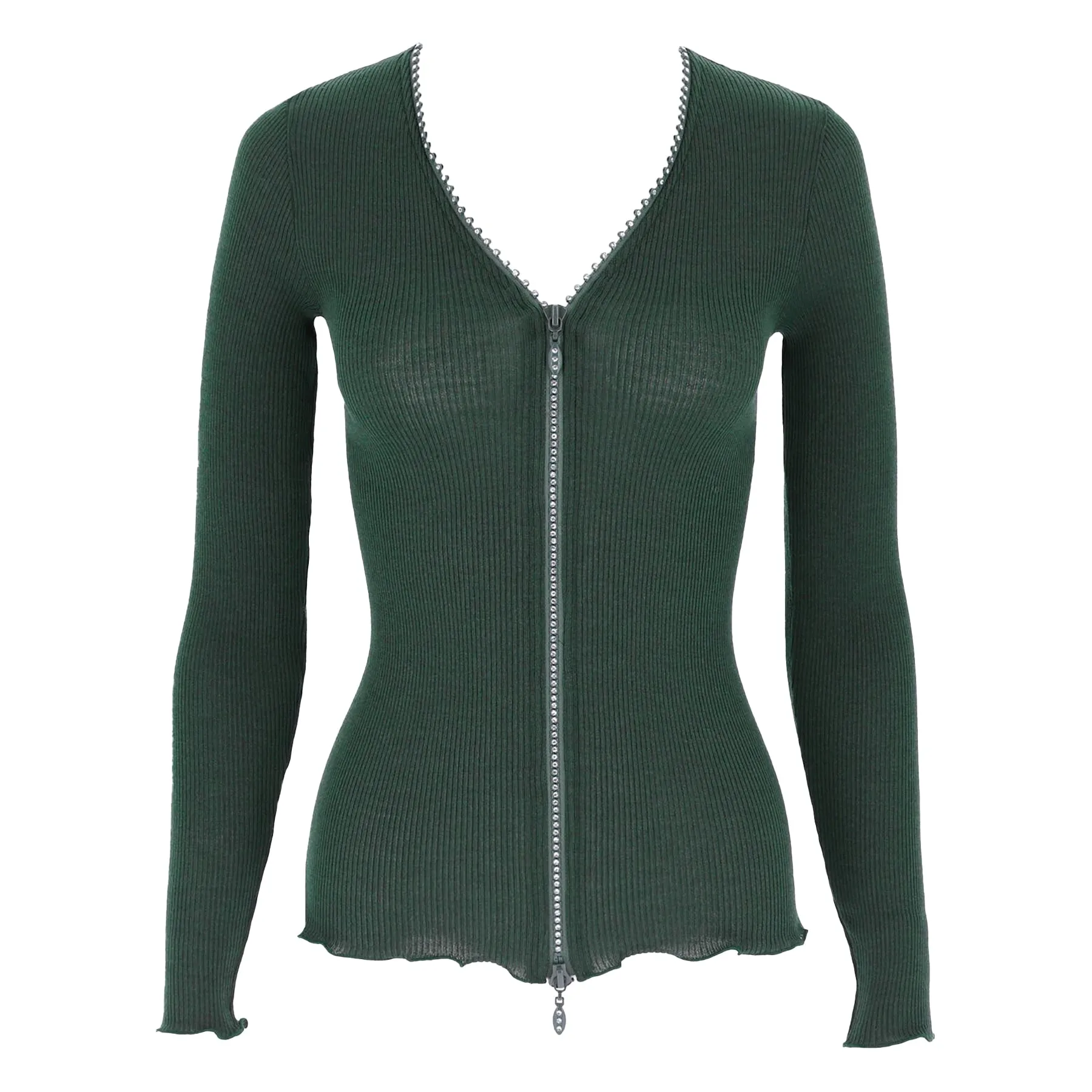 Oscalito Lana Seta Long Sleeve Zipper Top