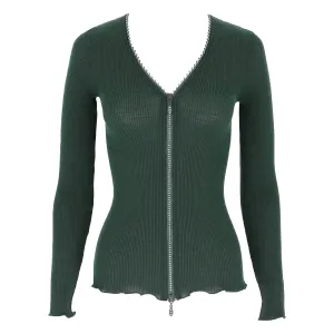 Oscalito Lana Seta Long Sleeve Zipper Top
