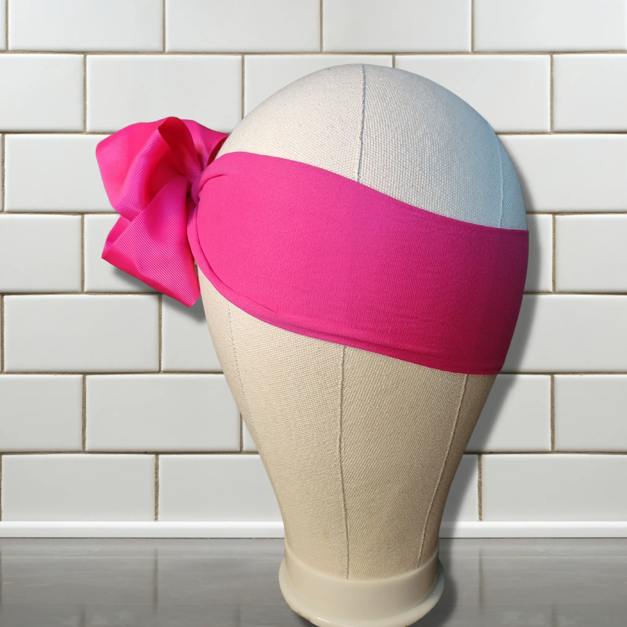 Pink Turban Bow Headband