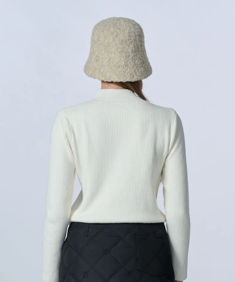 POSHERD Our Buckle Knit Bucket Hat - Light Beige