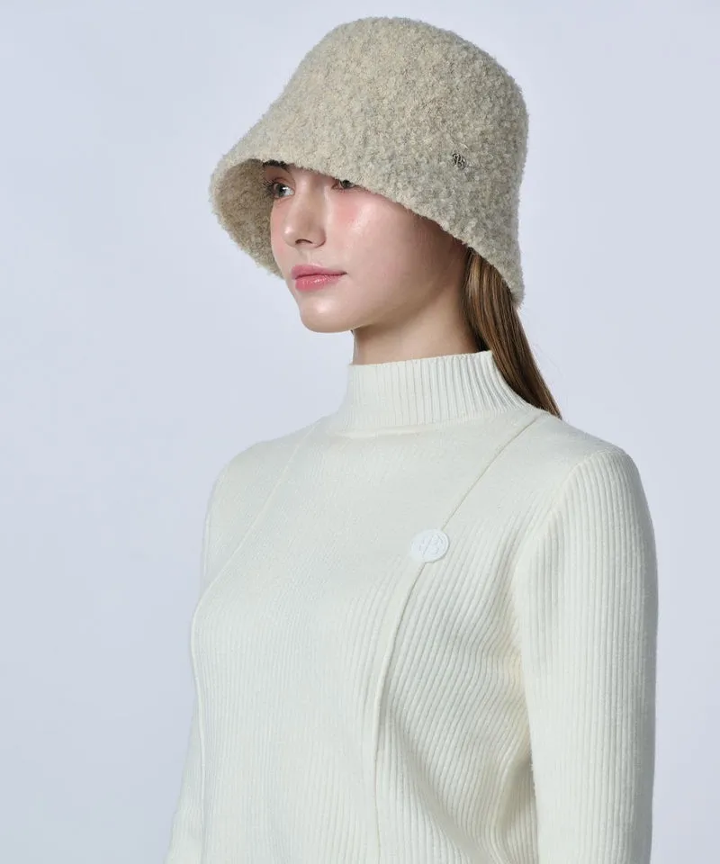 POSHERD Our Buckle Knit Bucket Hat - Light Beige