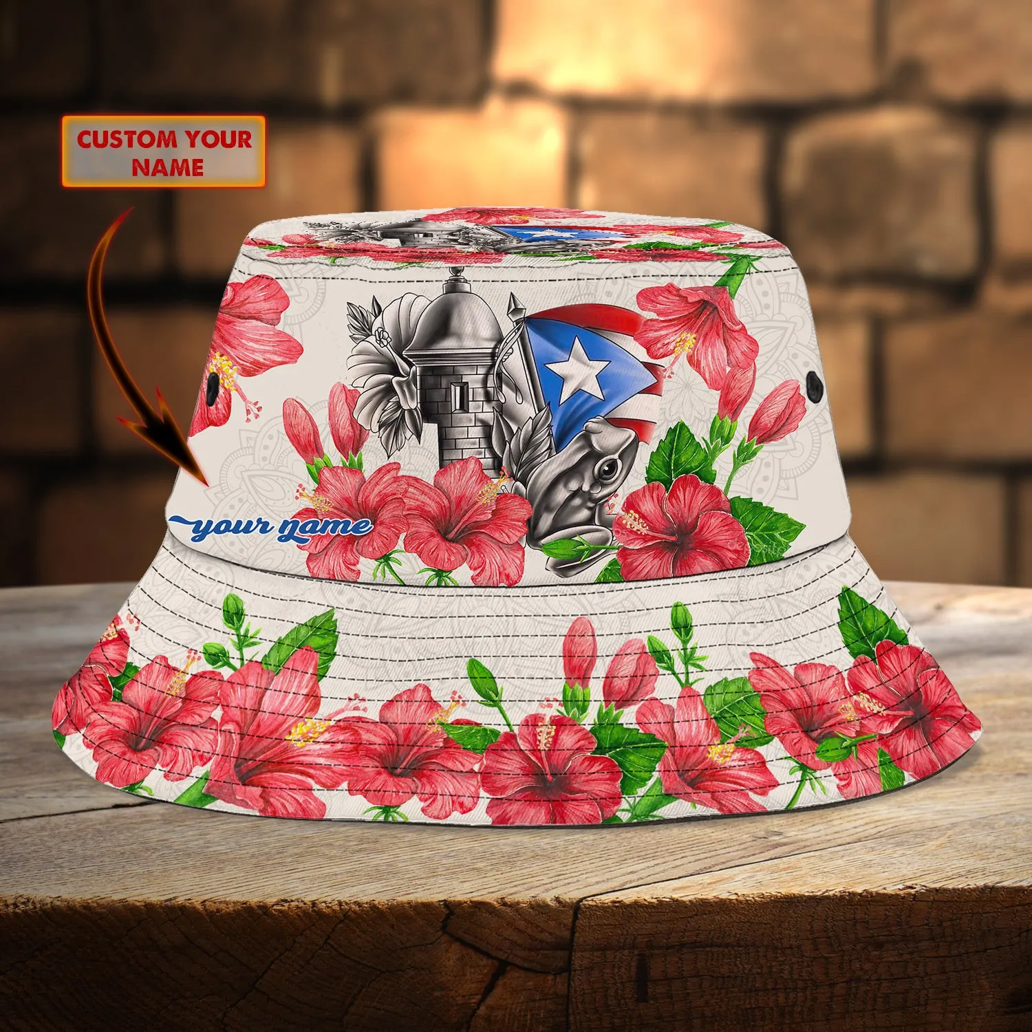 PT97 - Custom Bucket Hat - Puerto Rico - 8