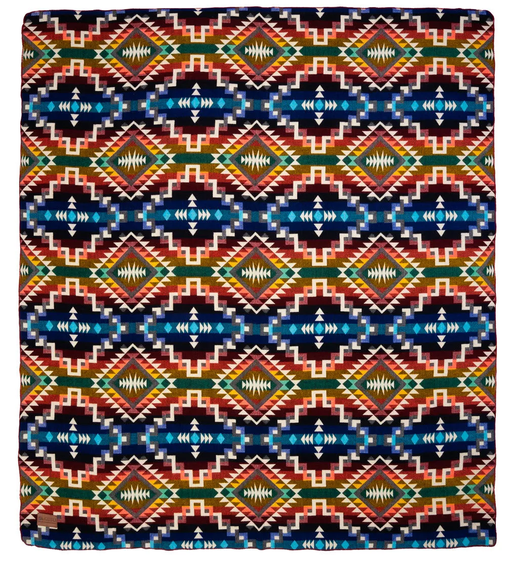 QISU Rainbow Starburst Wool Blanket – Vibrant Artisan Gift for the Holidays
