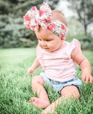 Ruffled Headband- Watermelon