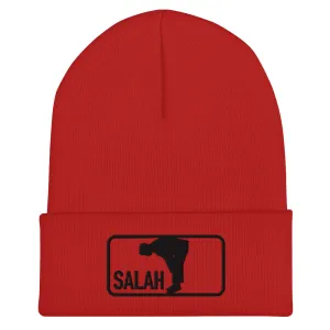 Salah Classic Black Logo Embroidered Cuffed Beanie