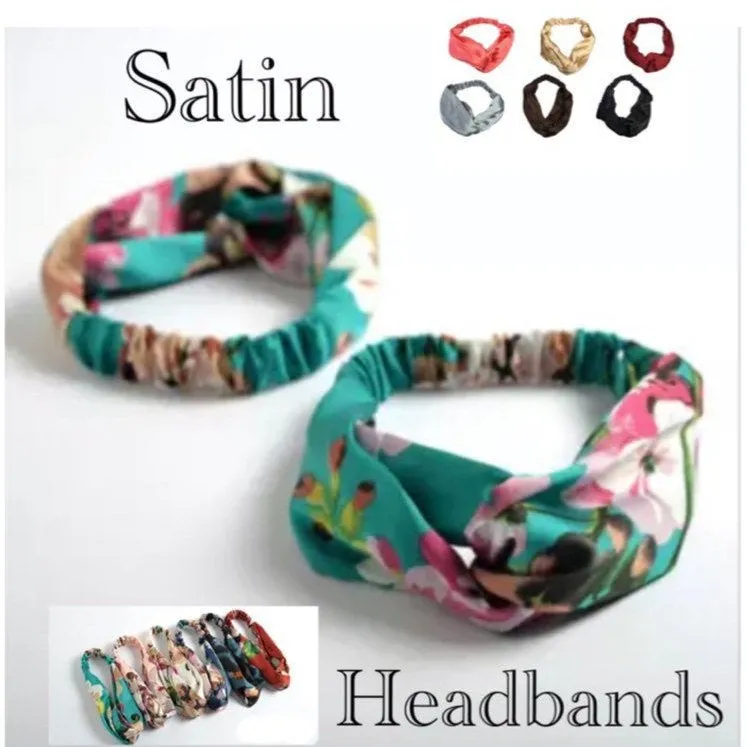 Satin Headbands | Silk Headbands | Satin ties | Satin Head Wrap | Satin Turban Style