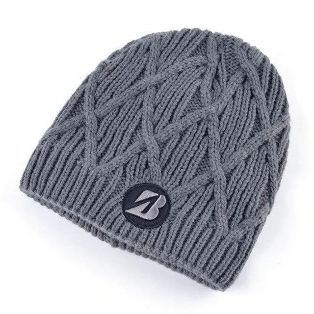 Skullies Beanies 2017 - Winter Knitted Hats For Men  - Black,Grey,Red,Yellow