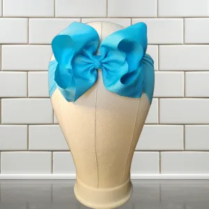 Sky Blue Turban Bow Headband