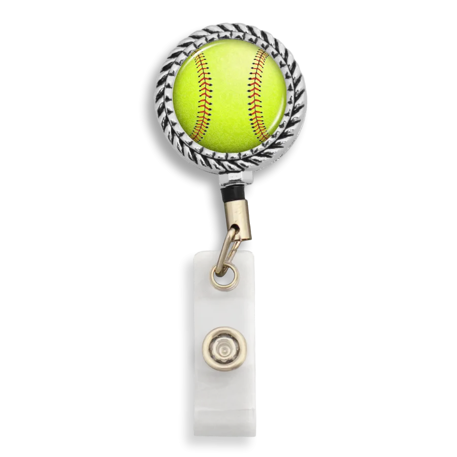 Softball Badge Reel