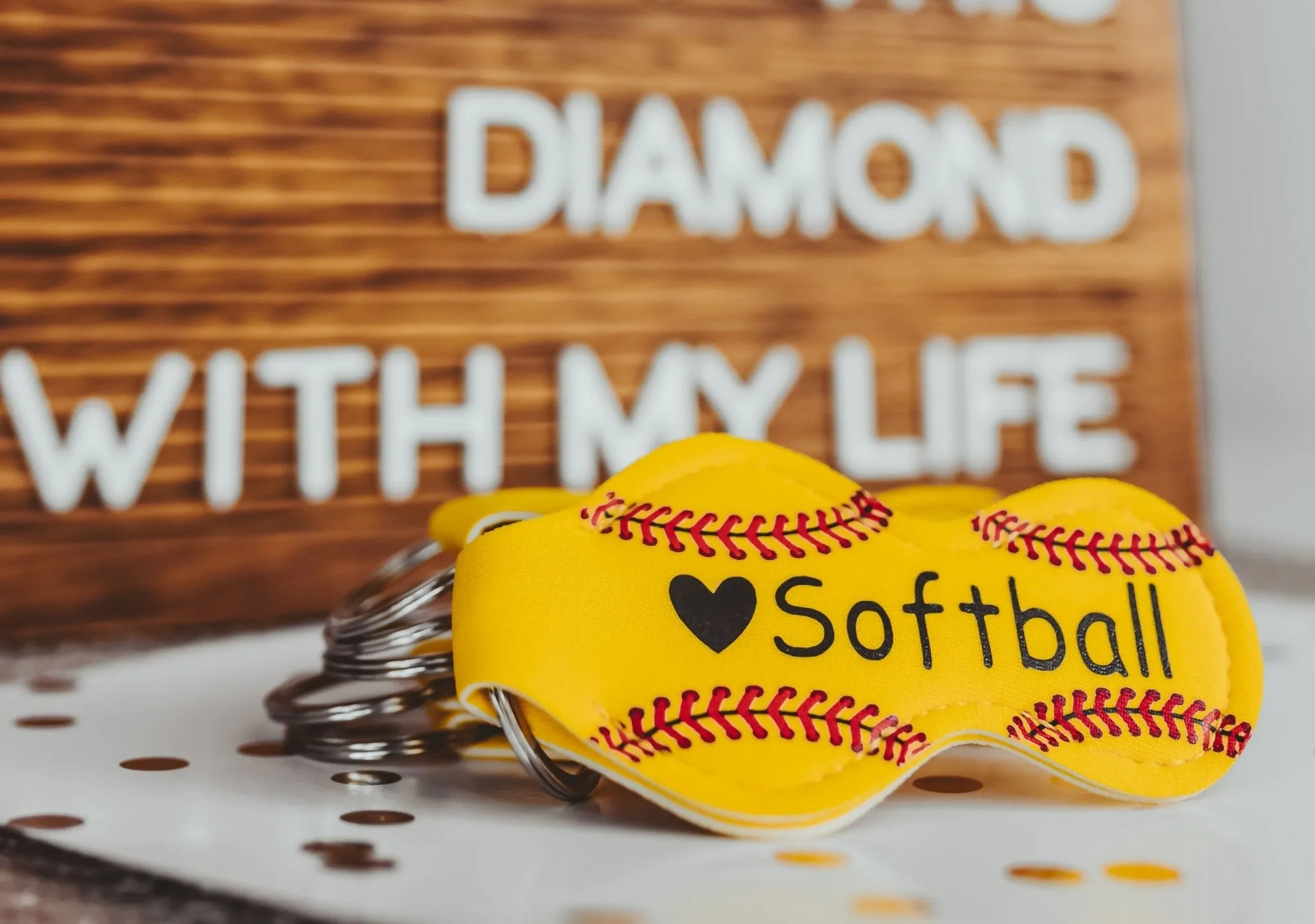 Softball Gifts for Girls Lip Balm Keychains for Softball Team
