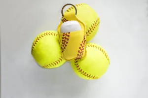 Softball Hand Sanitizer Holder for Backpack Kids Travel Size Keychain