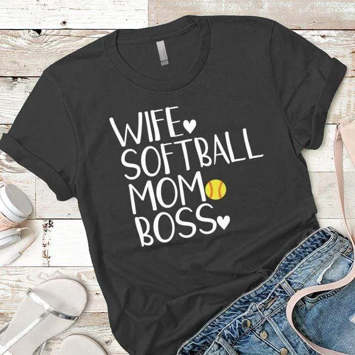 Softball Mom Boss Premium Tees