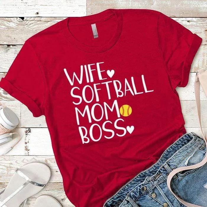 Softball Mom Boss Premium Tees