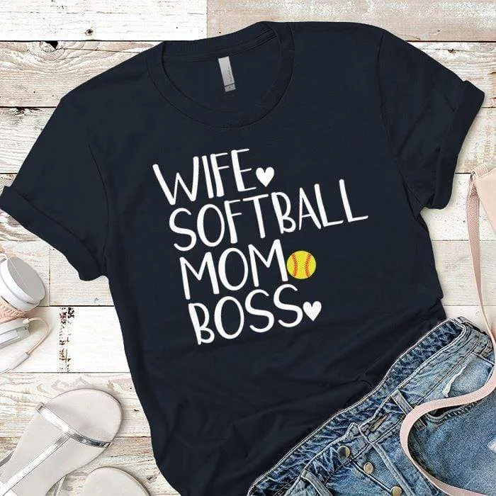 Softball Mom Boss Premium Tees