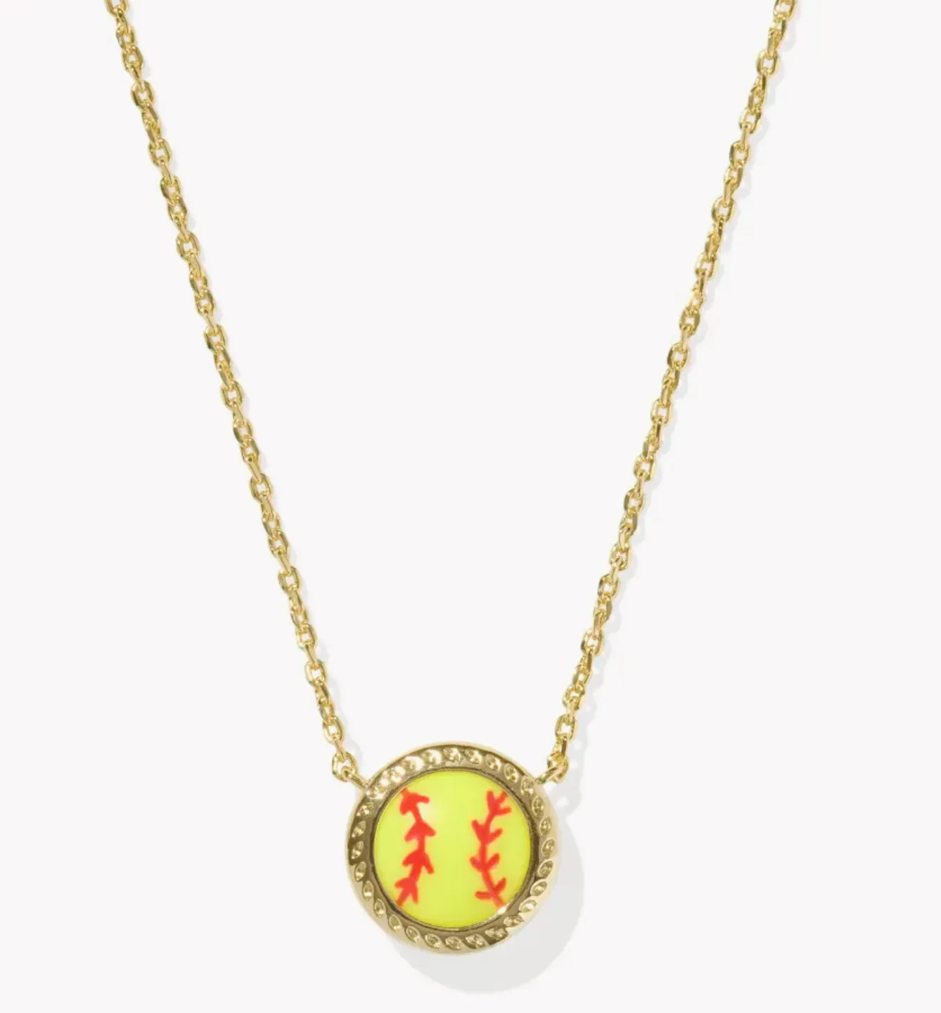 Softball Short Necklace - Gold